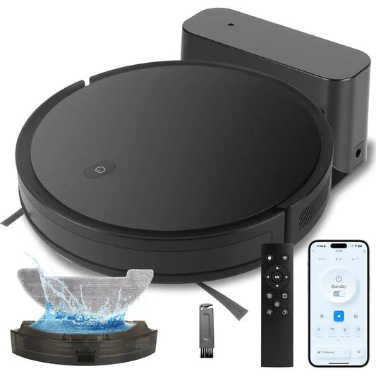 Robot Vacuum and Mop Combo - 5000Pa Suction 120Min Runtime Smart Navigation Alexa