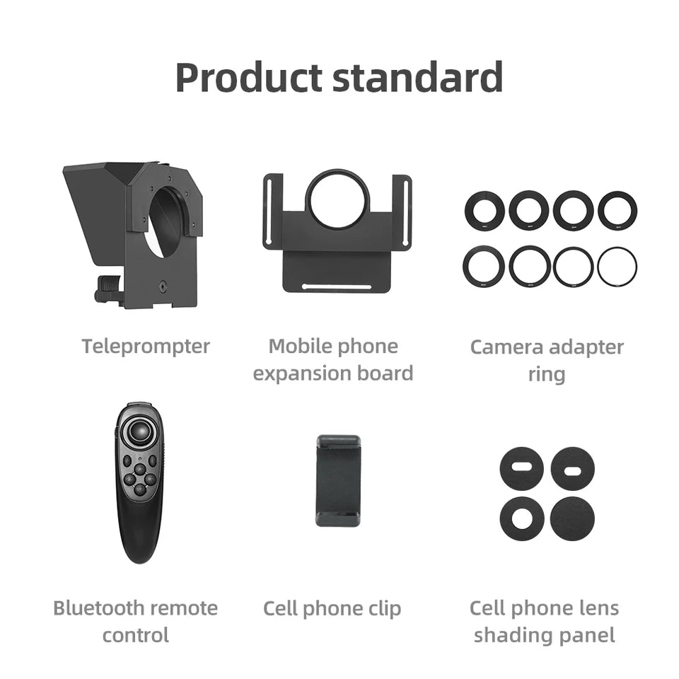Ambitful T1 Mini Teleprompter Phone and DSLR Recording Portable Inscriber Mobile Teleprompter Artifact Video With Remote Control