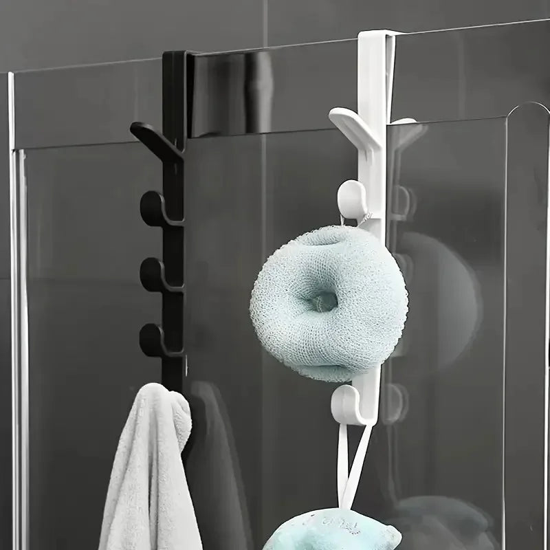 Bedroom Door Hanger Clothes Hanging Rack Over The Door Plastic Home Storage Organization Hooks, Purse Holder For Bags Rails