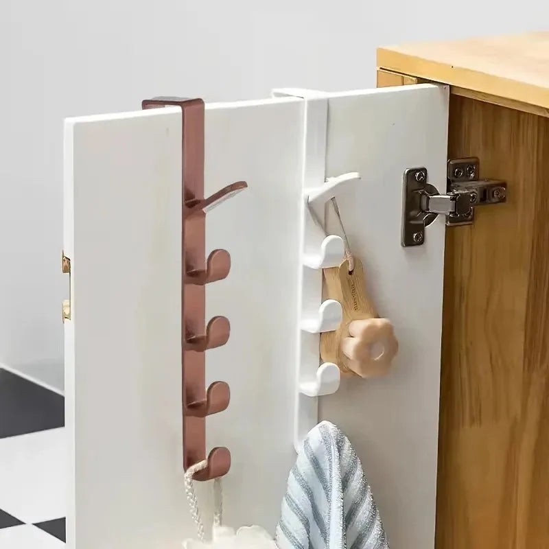 Bedroom Door Hanger Clothes Hanging Rack Over The Door Plastic Home Storage Organization Hooks, Purse Holder For Bags Rails