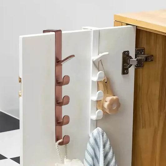 Bedroom Door Hanger Clothes Hanging Rack Over The Door Plastic Home Storage Organization Hooks, Purse Holder For Bags Rails